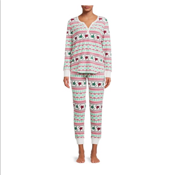 Womens Jaclyn Intimates Christmas Dog PJs Super Soft Fleece Size 2X New - Picture 2 of 5